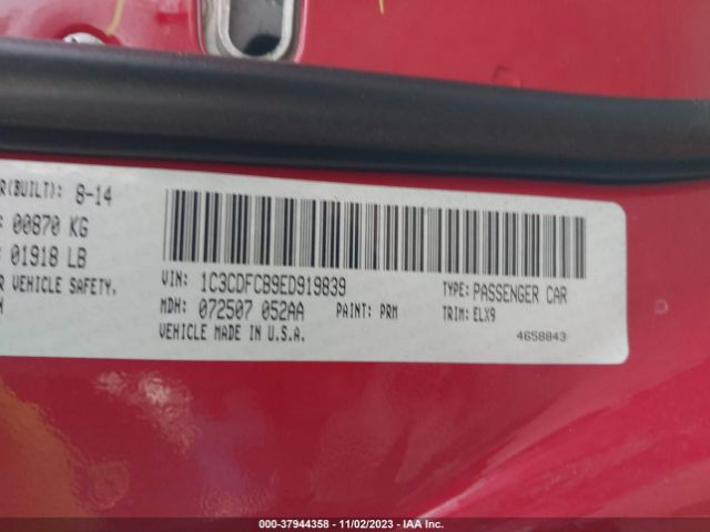 1C3CDFCB9ED919839 Dodge Dart Limited