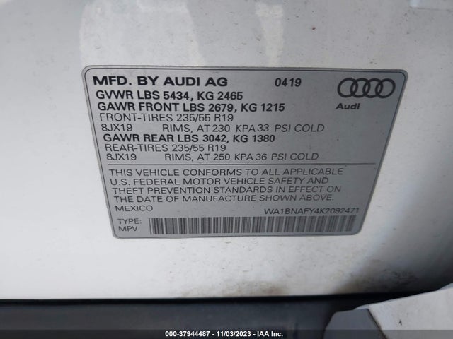 WA1BNAFY4K2092471 Audi Q5 Premium Plus