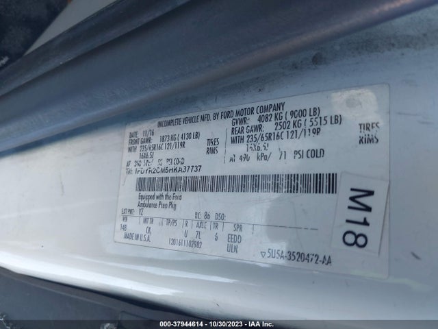 Ford Transit-250 2017 1FDYR2CM5HKA37737 Image 9