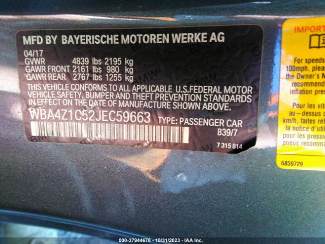 WBA4Z1C52JEC59663 BMW 430I