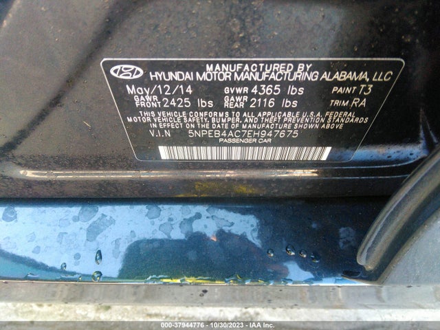 Hyundai SONATA GLS 2014 5NPEB4AC7EH947675 Image 9