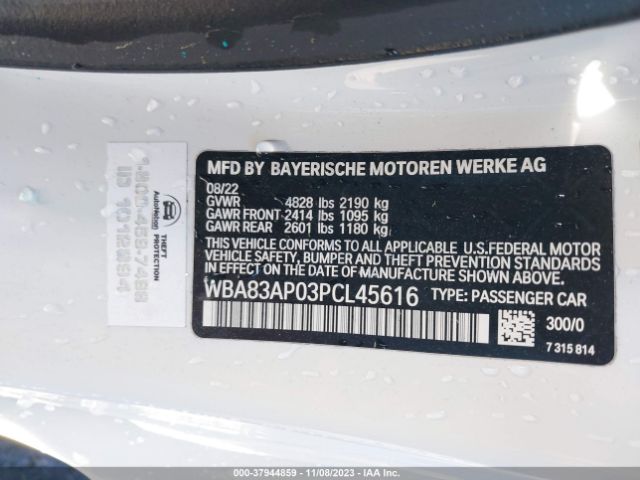 2023 BMW 4 SERIES WBA83AP03PCL45616 Photo 8