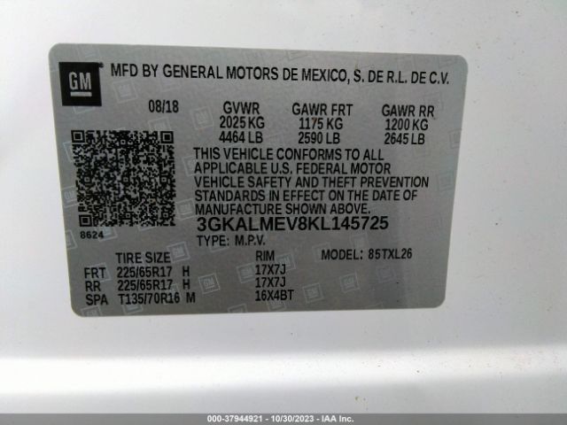 3GKALMEV8KL145725 GMC Terrain Sle