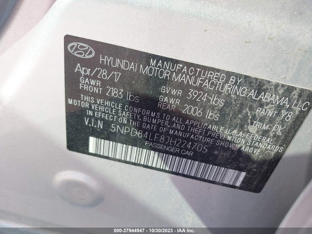 Hyundai ELANTRA SEL 2018 5NPD84LF8JH224705 Image 9