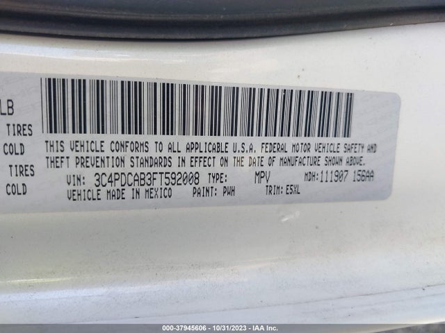 Dodge JOURNEY SE 2015 3C4PDCAB3FT592008 Image 9