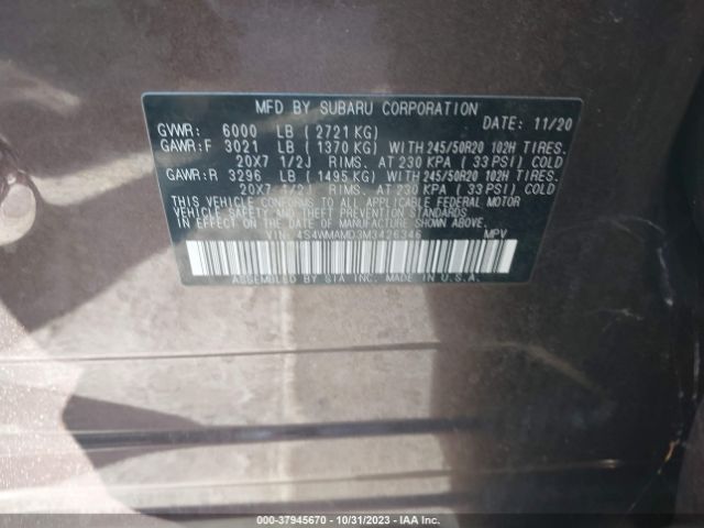 4S4WMAMD3M3426346 Subaru Ascent Limited