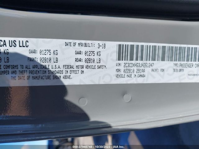 2C3CDXHG3JH261247 Dodge Charger Sxt Plus Rwd