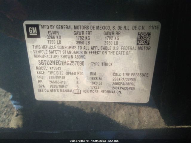 3GTU2NEC1HG257090 GMC Sierra 1500 Slt