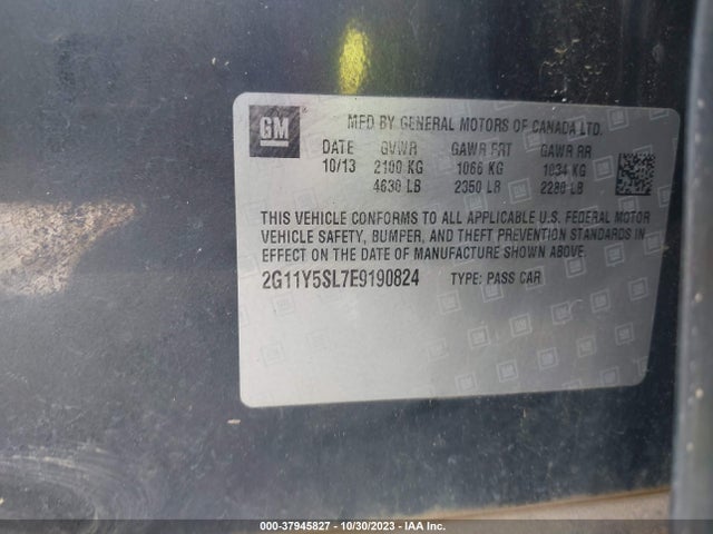 Chevrolet IMPALA LS 2014 2G11Y5SL7E9190824 Image 9