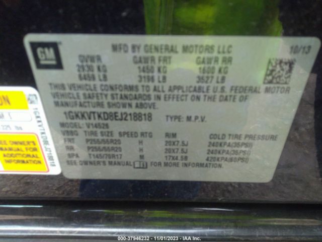 1GKKVTKD8EJ218818 GMC Acadia Denali
