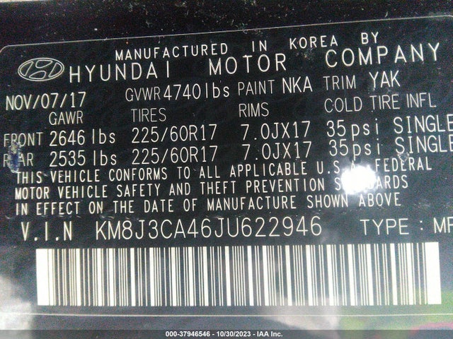 Hyundai Tucson Sel Plus 2018 KM8J3CA46JU622946 Image 9