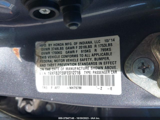19XFB2F59FE012716 Honda Civic Sedan Lx
