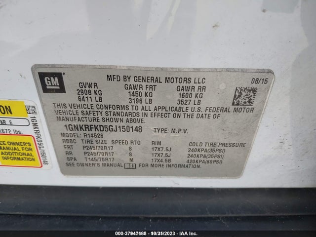 Chevrolet Traverse Ls 2016 1GNKRFKD5GJ150148 Image 9