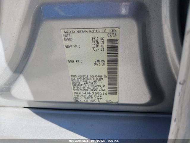1N4AL3AP9GN369256 Nissan Altima 2.5/2.5 S/2.5 Sl