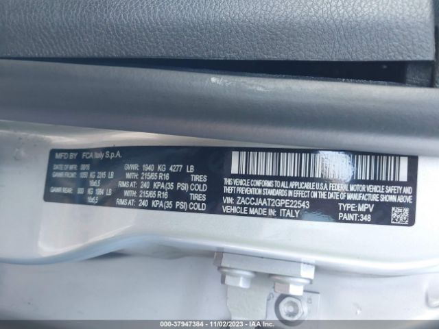 ZACCJAAT2GPE22543 Jeep Renegade Sport