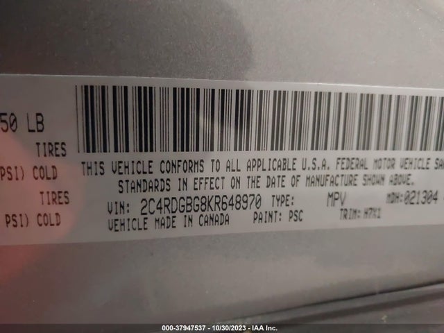Dodge Grand Caravan Se 2019 2C4RDGBG8KR648970 Image 9