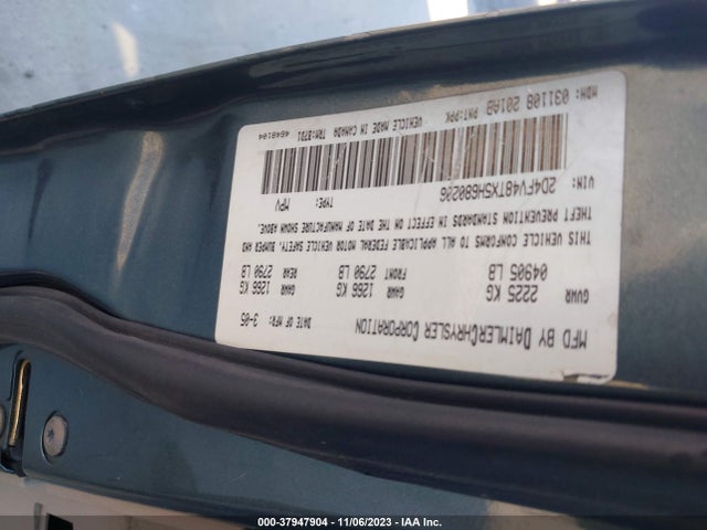 2005 DODGE MAGNUM SE VIN: 2D4FV48TX5H680206