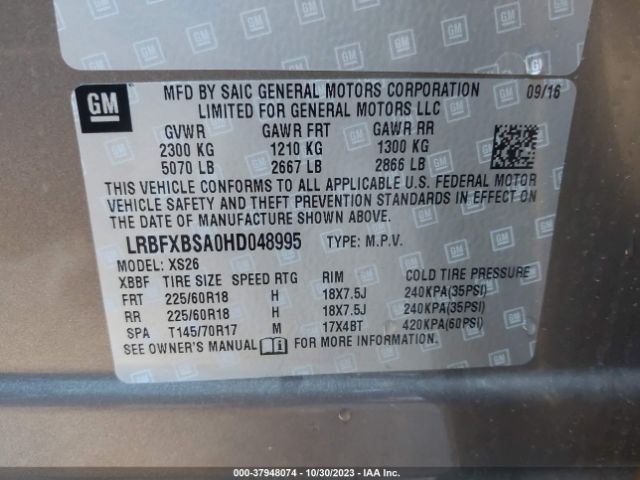 LRBFXBSA0HD048995 Buick Envision Essence