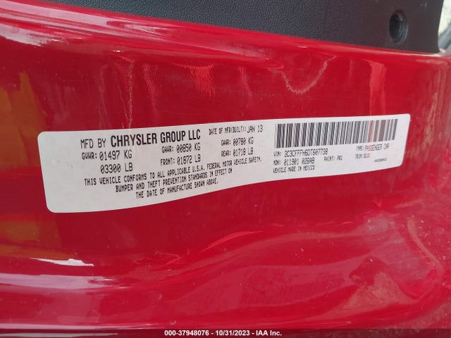 2013 FIAT 500 3C3CFFFH6DT607738 Photo 8