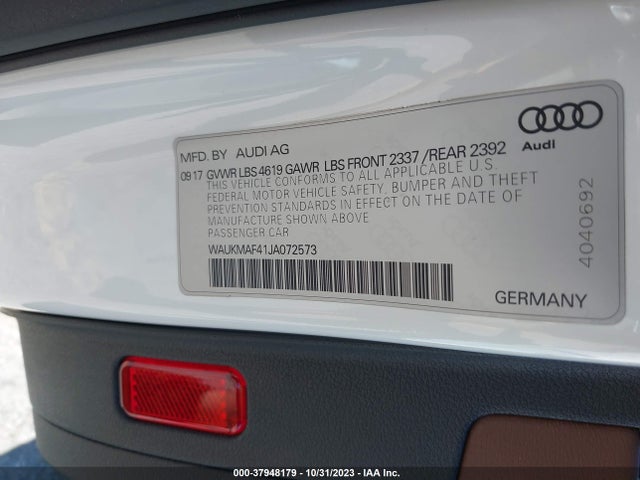 WAUKMAF41JA072573 Audi A4 Premium/tech Premium
