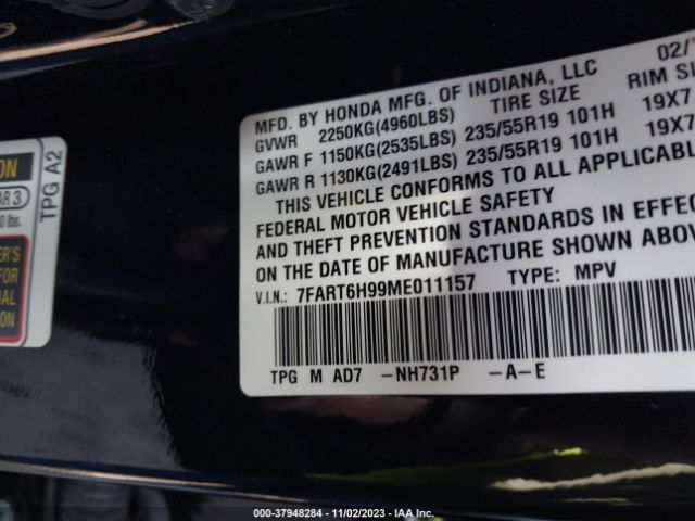 7FART6H99ME011157 Honda Cr-v Hybrid Touring