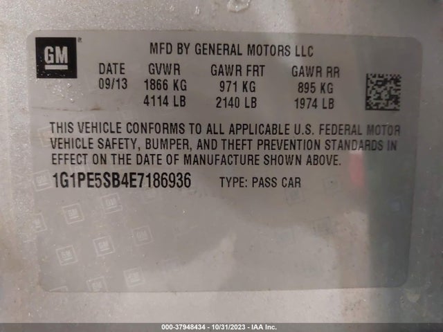Chevrolet Cruze 2lt Auto 2014 1G1PE5SB4E7186936 Image 9