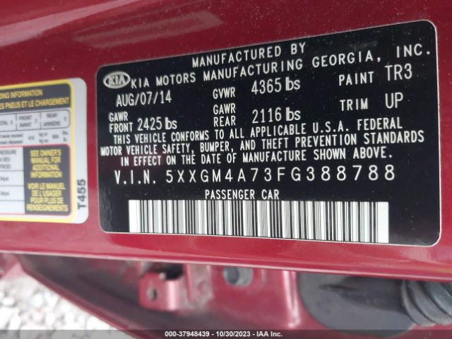 5XXGM4A73FG388788 KIA Optima Lx