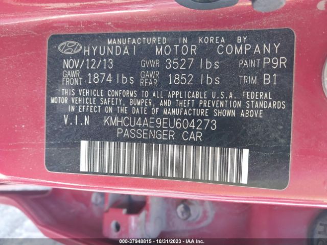 KMHCU4AE9EU604273 Hyundai ACCENT GLS