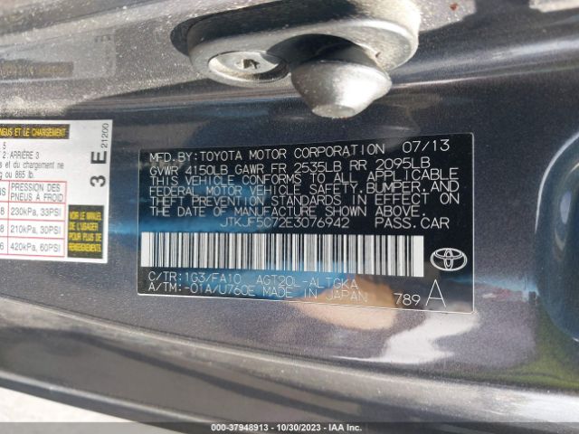 JTKJF5C72E3076942 Scion Tc 10 Series
