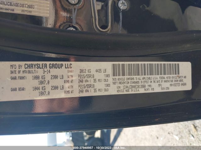 1C4NJCBA0ED813980 Jeep Compass Altitude