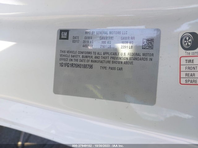 Chevrolet CAMARO 2SS 2017 1G1FG1R76H0188796 Image 9