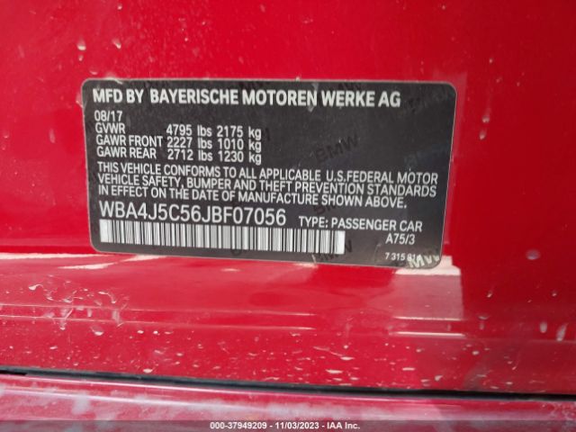 WBA4J5C56JBF07056 BMW 440i Gran Coupe