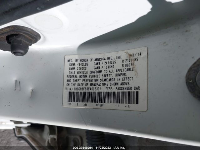 1HGCR6F56EA002301 Honda Accord Hybrid Ex-l