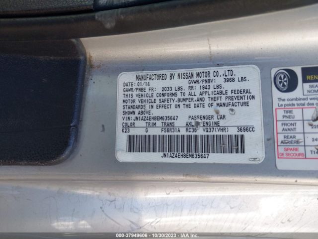 JN1AZ4EH8EM635647 Nissan 370Z