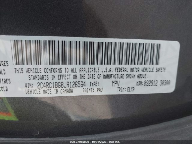 2018 CHRYSLER PACIFICA 2C4RC1BG8JR126564 Photo 8