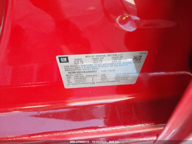 GMC Sierra 1500 Slt 2014 1GTR1VEC8EZ289037 Image 9
