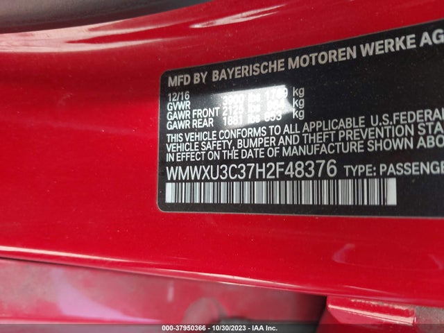 2017 MINI HARDTOP WMWXU3C37H2F48376 Photo 8