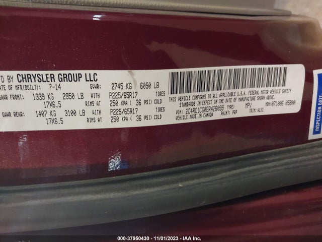 2C4RC1CG0ER426099 Chrysler Town & Country Touring-l