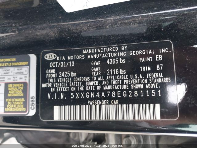 5XXGN4A78EG281151 KIA OPTIMA EX