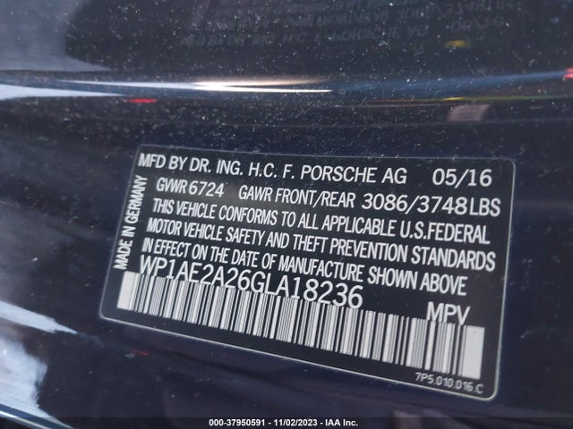 2016 PORSCHE CAYENNE WP1AE2A26GLA18236 Photo 8