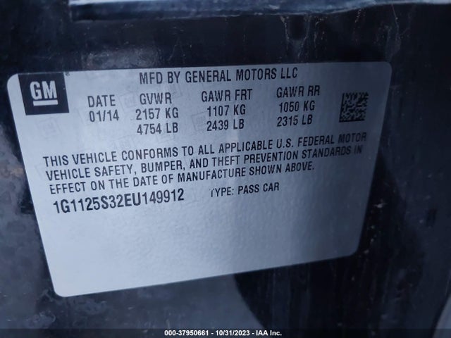 Chevrolet Impala 2lt 2014 1G1125S32EU149912 Image 9
