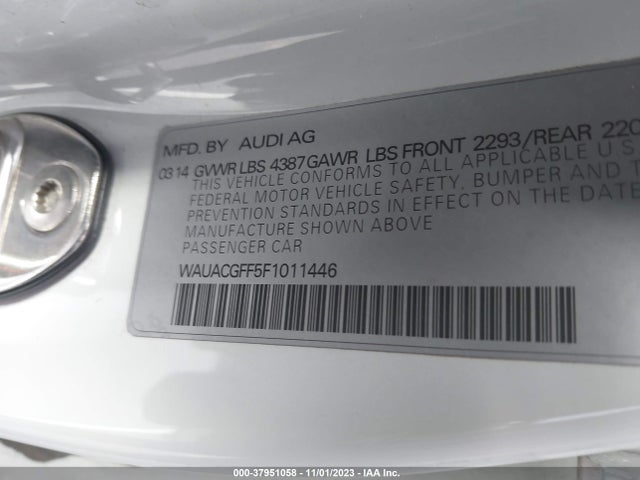 WAUACGFF5F1011446 Audi A3 1.8t Premium