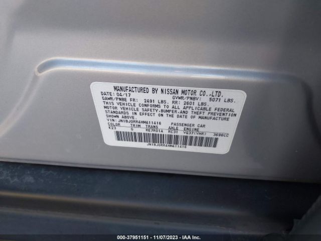 JN1BJ0RR4HM411416 Infiniti QX50