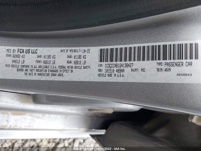 Chrysler 200 Limited 2016 1C3CCCAB1GN138427 Image 9