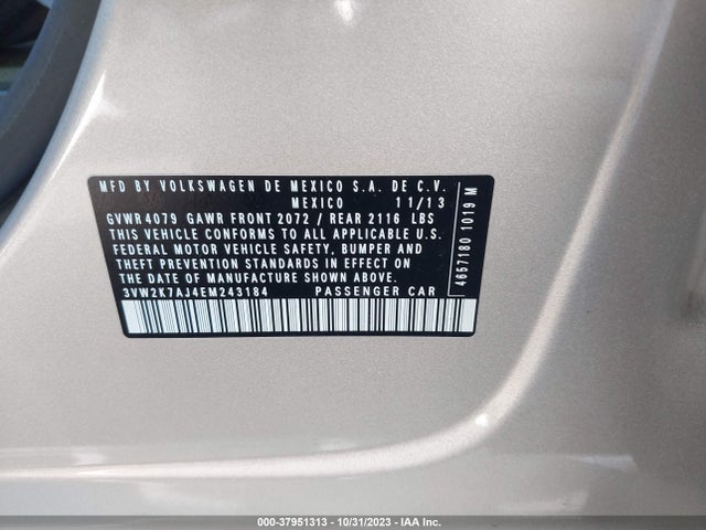 3VW2K7AJ4EM243184 Volkswagen Jetta Sedan S