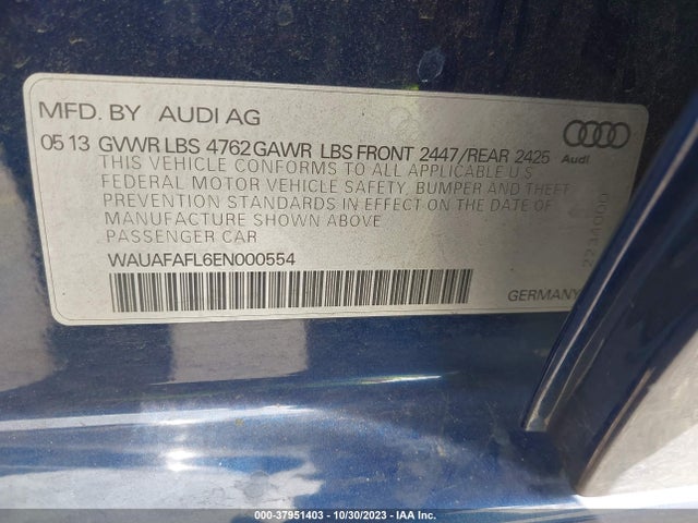 WAUAFAFL6EN000554 Audi A4 PREMIUM
