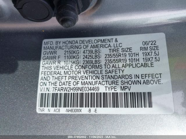 2022 HONDA CR-V 7FARW2H99NE034469 Photo 8