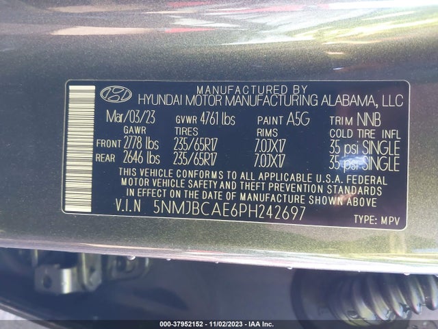 Hyundai TUCSON SEL 2023 5NMJBCAE6PH242697 Image 9