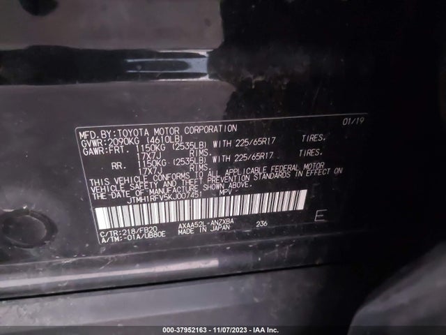 Toyota RAV4 LE 2019 JTMH1RFV5KJ007451 Image 9