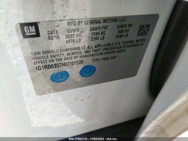 Chevrolet Volt Premier 2017 1G1RD6S57HU101508 Image 9